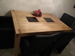 Uitschuifbare tafel - Hard Maple en Ebbenhout